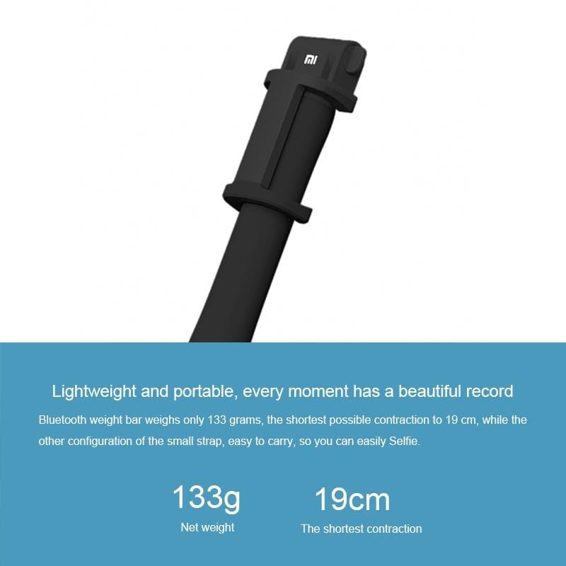 Original Xiaomi Wireless Portable Bluetooth 270 Degree Rotation Bracket Selfie Stick with One-touch Camera Function (Grey)