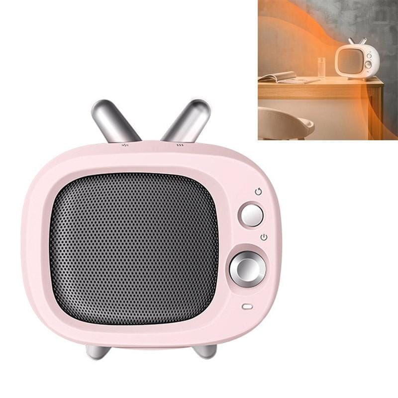 Household Two-In-One Multi-Function High-Power Dumping Power-Off Cooling And Heating Fan CN Plug (Pink)