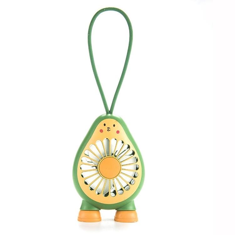 3 PCS Creative Avocado Mini Carry Student USB Charging Fan (Seagrass Green)