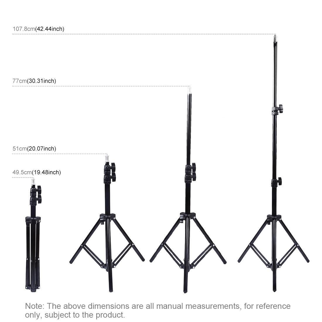 PULUZ 1.1m Tripod Mount + Live Broadcast Dual Phone Bracket + 6.2 inch 16cm LED Ring Vlogging Video Light Kits