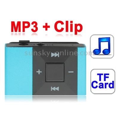 TF  Card Slot MP3 Player with Clip (Baby Blue)