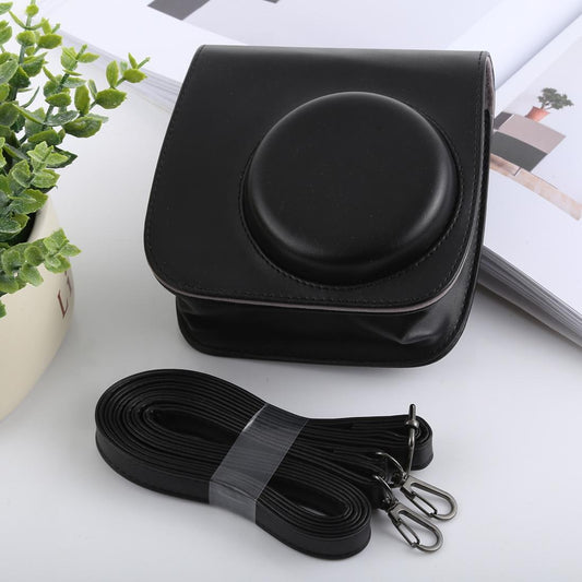 Retro Style Full Body Camera PU Leather Case Bag with Strap for FUJIFILM instax mini 9 / mini 8+ / mini 8 (Black)
