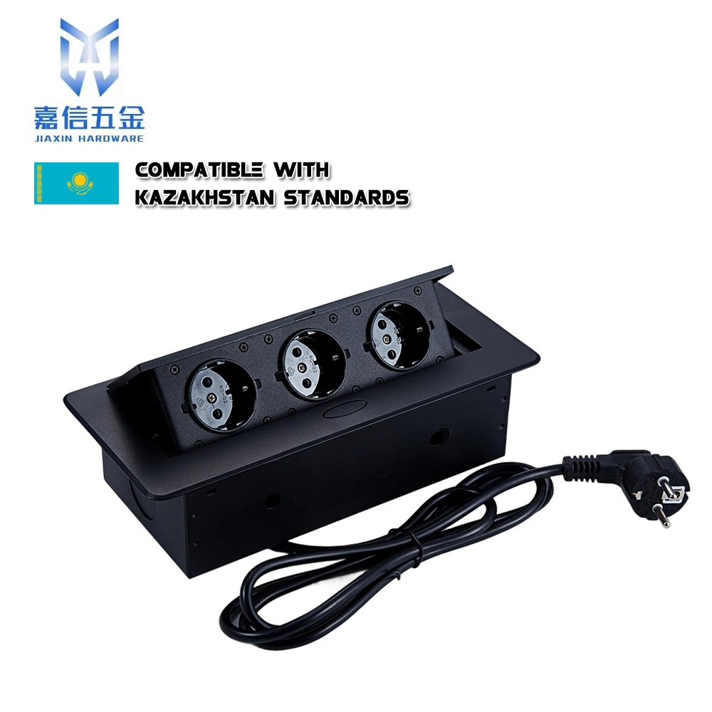 Desktop pop up Socket 3 EU plug with 1.8m power cable