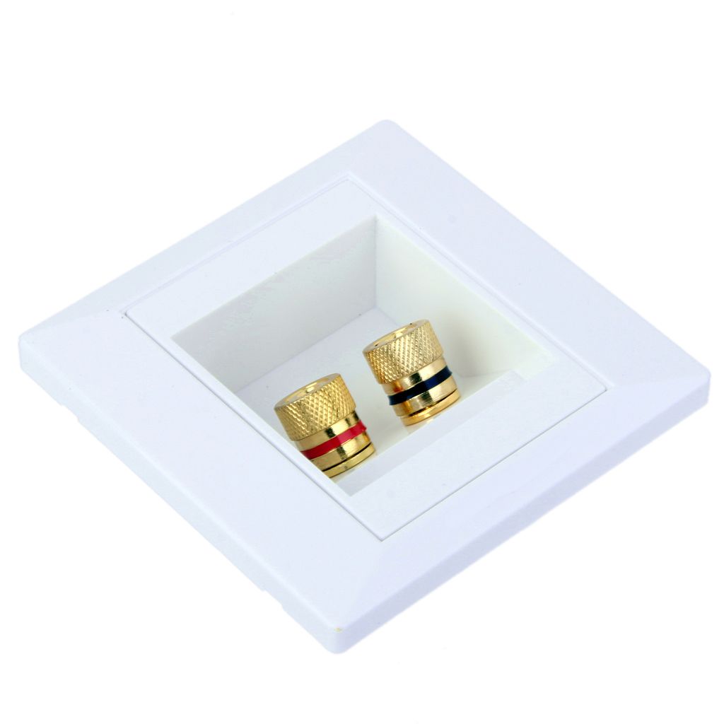 Port Speaker Binding Post Wall Face Plate For Banana/Spade Plugs / Cable