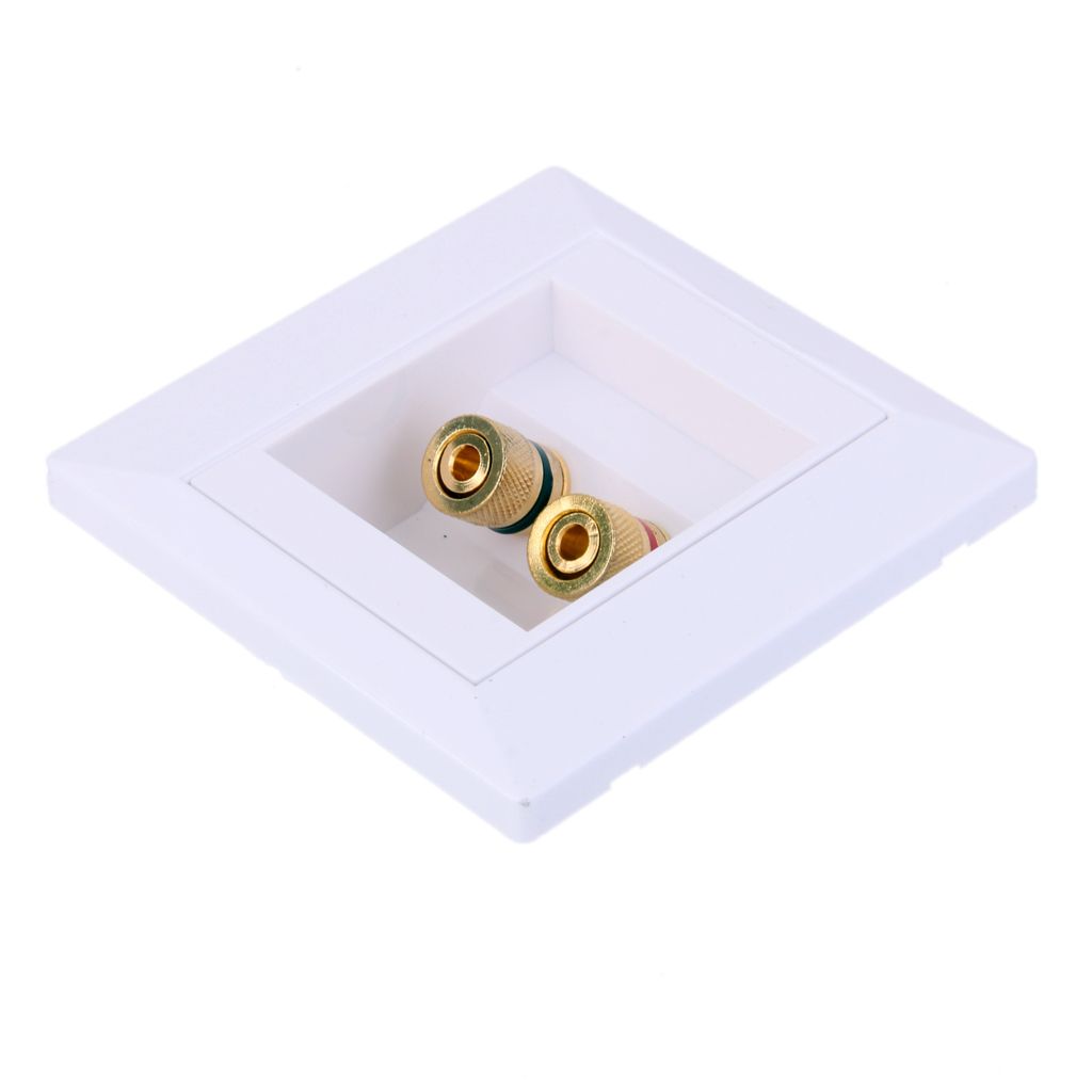 Port Speaker Binding Post Wall Face Plate For Banana/Spade Plugs / Cable