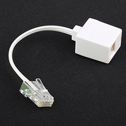 1 Piece Telephone Phone Extension Cord Landline Flash Cable Line Jack RJ45 to RJ11, 245mm