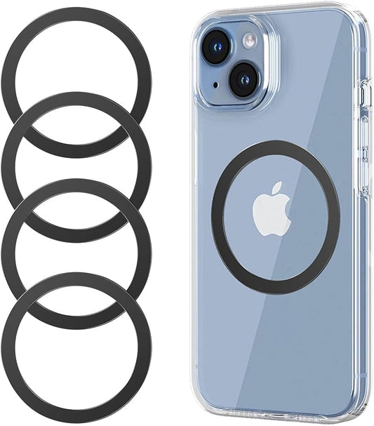 10Pcs 55mm Magnetic Ring Sticker MagSafe Compatible Metal Iron Ring Plate Wireless Charging Adhesive Ring for Phone Case