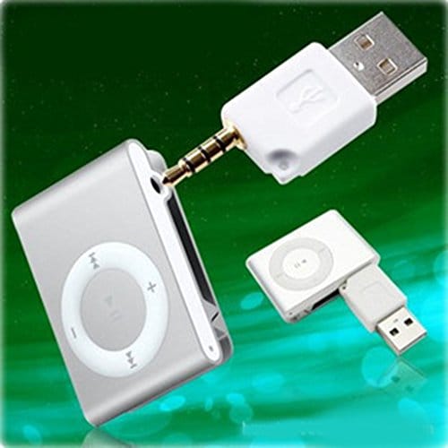 2 in 1 USB Data Sync Dock Charger for Apple iPod Shuffle 1st 2nd Generation Black