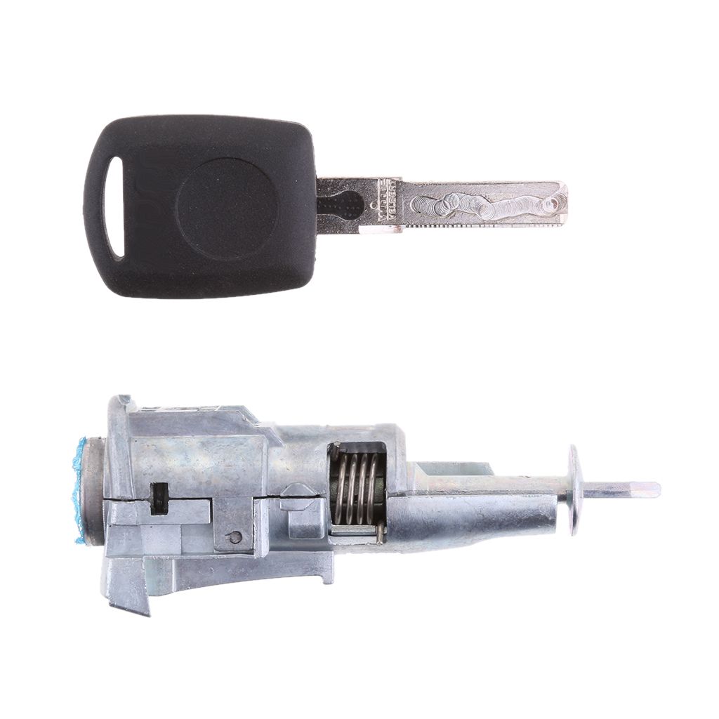 Left Driver Side Door Lock Cylinder Barrel Assembly Key for Volkswagen Skoda