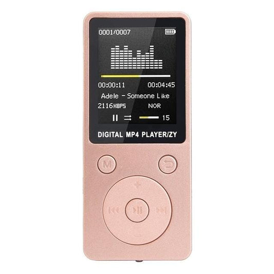 Portable MP4 Lossless Sound Music Player FM Recorder Walkman Player Mini Support Music, Radio, Recording, MP3, TF Card, No Memory (Pink)