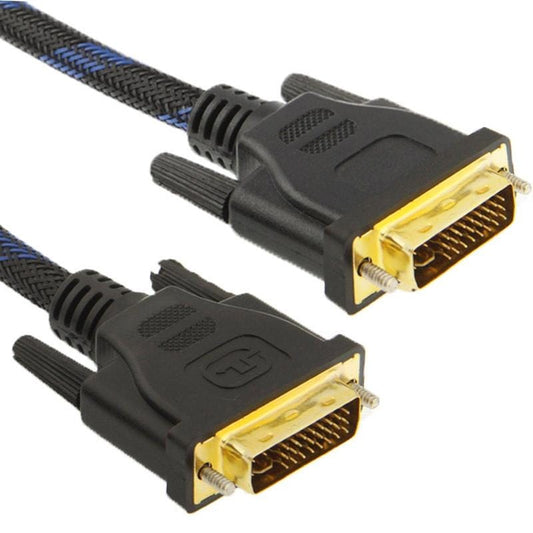 Nylon Netting Style DVI-I Dual Link 24+5 Pin Male to Male M / M Video Cable, Length: 1.5m