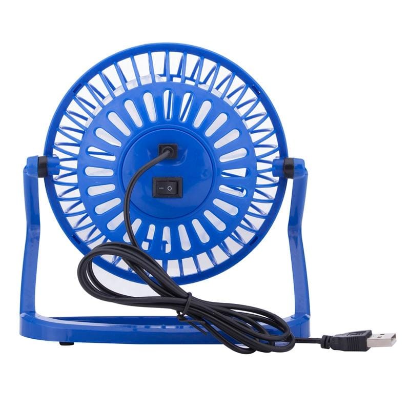 JLK-002M USB Powered Portable Mini Fan with Free Angle Adjustment (Blue)