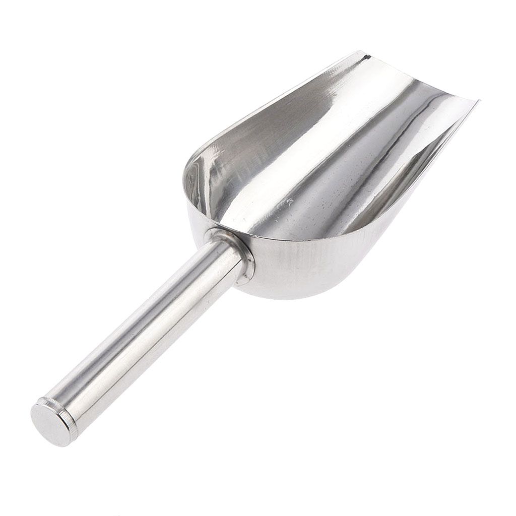 Stainless Steel Ice Scoop Shovel Sweets Buffet Flour Candy Measure Tools 8"