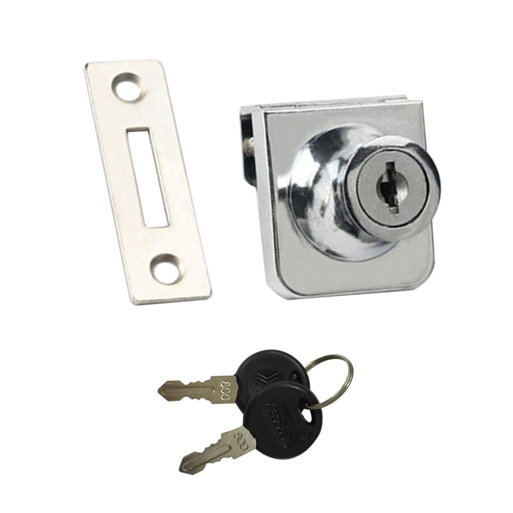 Heavy Duty Display Cabinet Showcase Lock Glass Door Lock  35x32mm B