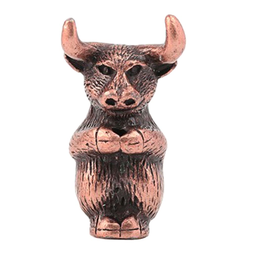 Copper Chinese Twelve Zodiac Animal Figurine Incense Stick Stand Ox