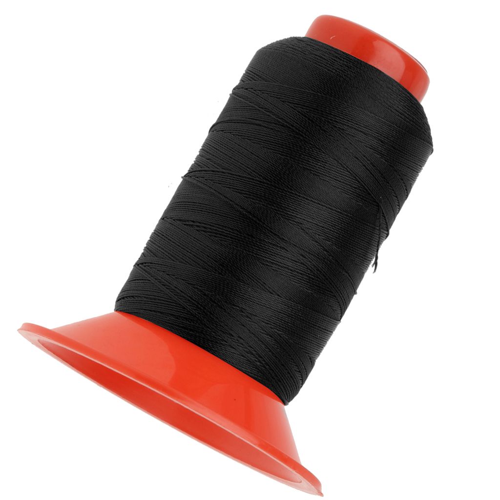 500 Meters Strong Bonded Nylon Tent Backpack Sewing Thread Cord  Black
