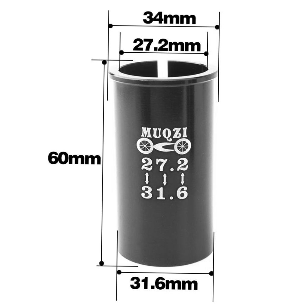 Bicycle Seatpost Sleeve Shim Bike Seat Post Tube Adapter 27.2mm to 31.6mm