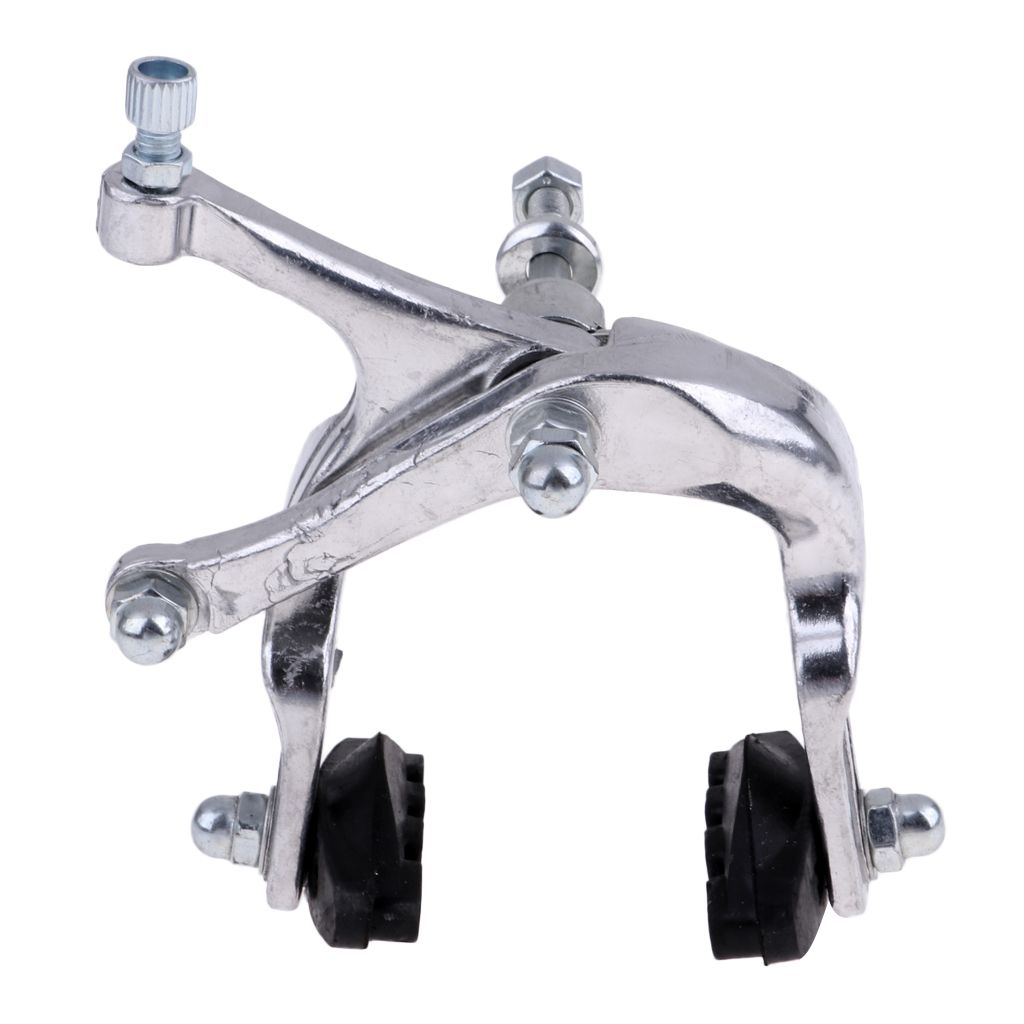 Bike Side Pull Brake Long Arms Clamp Bike Lever Cable Housing Front Silver