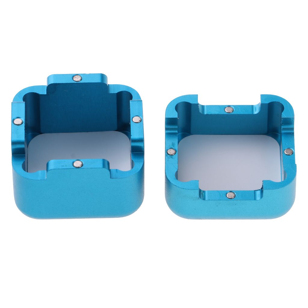 Aluminum Billiards Pool Cue Chalk Holder Snooker Stick Tip Chalk Case Blue