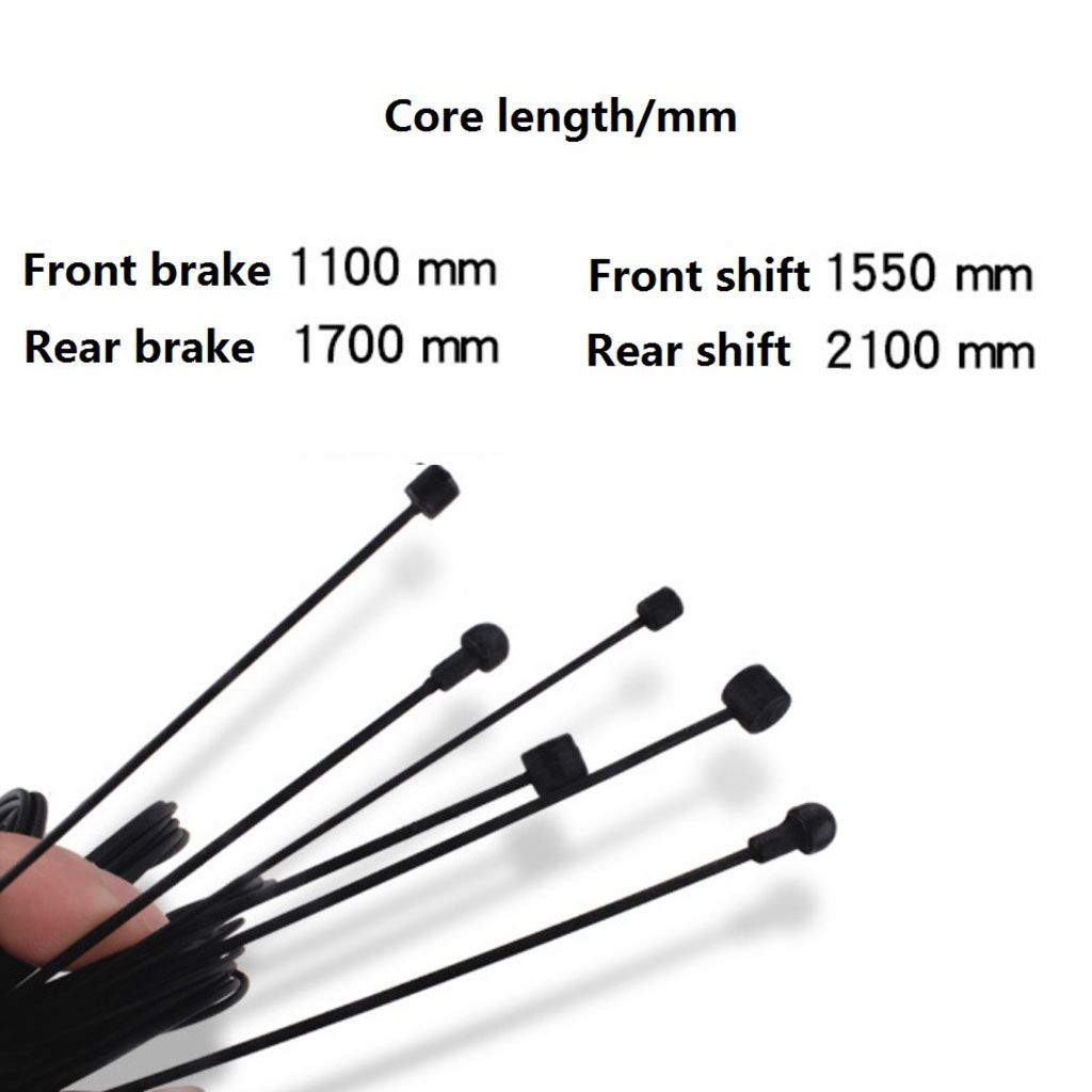 Premium Road Bike Brake Cable Coated Inner Wire Core with End Caps Silver