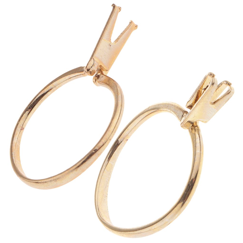 Spring-Type Stone Gemstone Diamond Holder Display Jewelry Tool Gold 3.5cm