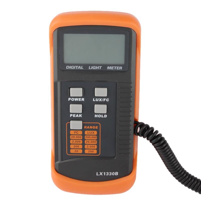Digital Light Meter, Measuring Range: 0.1-200000 Lux (Orange)