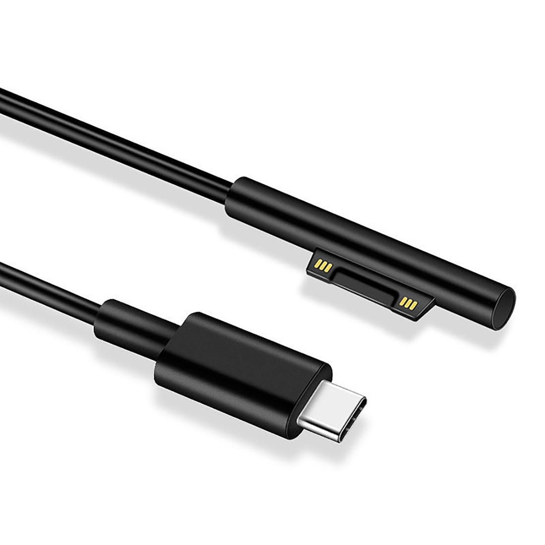 Microsoft Surface Pro 6 / 5 to USB-C / Type-C Male Interfaces Power Adapter Charger Cable for Microsoft Surface Pro 6 / 5 / 4 / 3 / Microsoft Surface Go (Style1)