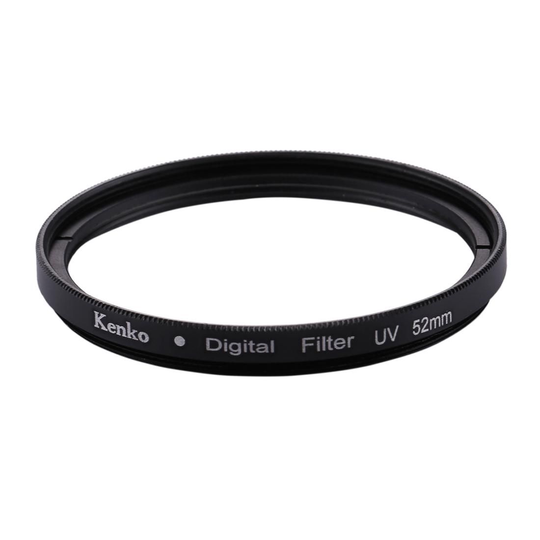 52mm Digital Camera Aluminum Alloy Frame Lens UV Filter (Black)