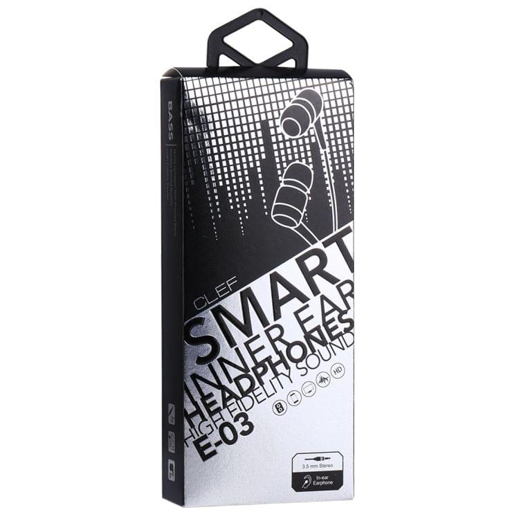 E-03 1.2m Bass Stereo Sound In-ear Wire Control Earphone with Mic