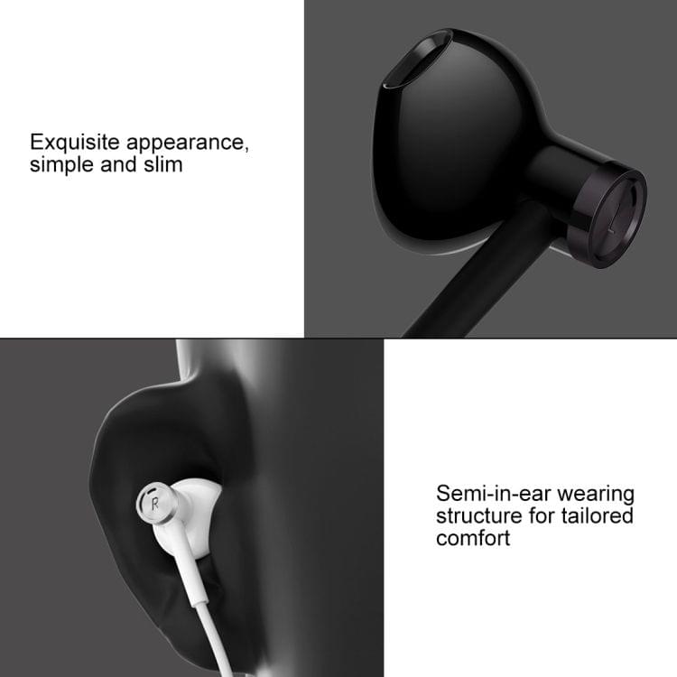 Wired Semi-in-ear USB-C / Type-C Interface Headset with Mic for Xiaomi(Black)