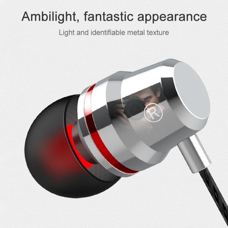 G82 1.2m Wired In Ear USB-C / Type-C Interface Metal HiFi Earphones with Mic (Black)