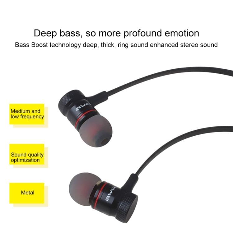 awei ES-70TY TPE In-ear Wire Control Earphone with Mic
