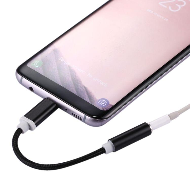 USB-C / Type-C Male to 3.5mm Female Weave Texture Audio Adapter