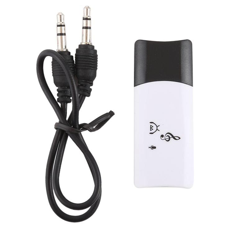 2 in 1 USB Bluetooth Dongle + Audio Receiver Adapter(White)