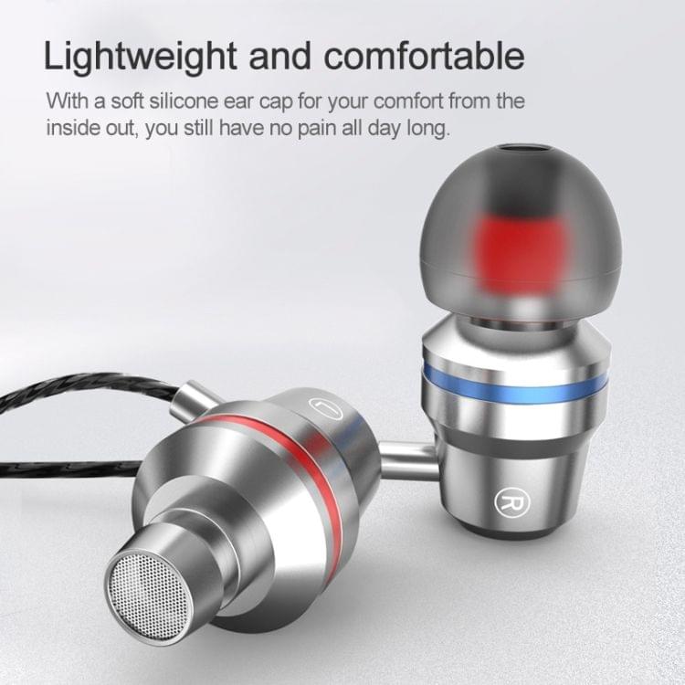 USB-C / Type-C Interface In Ear Wired Mega Bass Earphone with Mic (Silver)