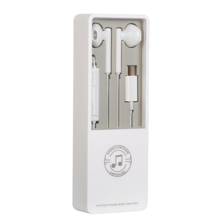 USB-C / Type-C Interface Stereo Music Earphone(White)
