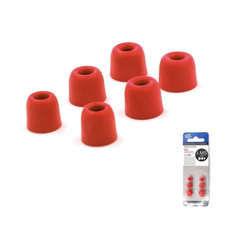 KZ 6 PCS Sound Insulation Noise Reduction Memory Foam Earbuds Kit for All In-ear Earphone, Size: L & M & S(Red)