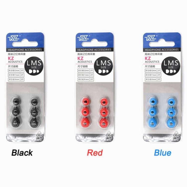 KZ 6 PCS Sound Insulation Noise Reduction Memory Foam Earbuds Kit for All In-ear Earphone, Size: L & M & S(Red)