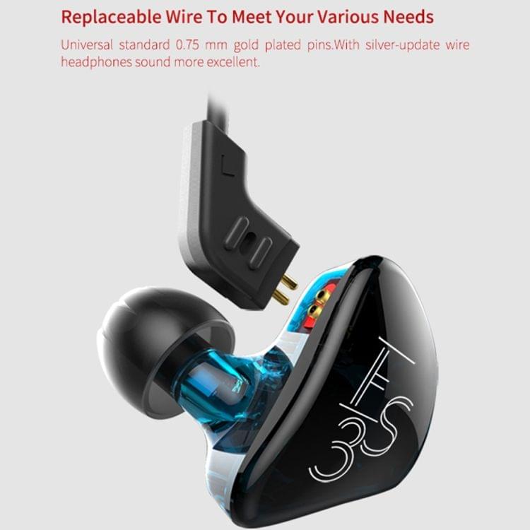 KZ ES3 1.2m 3.5mm Hanging Ear Sports Design In-Ear Style Wire Control Earphone
