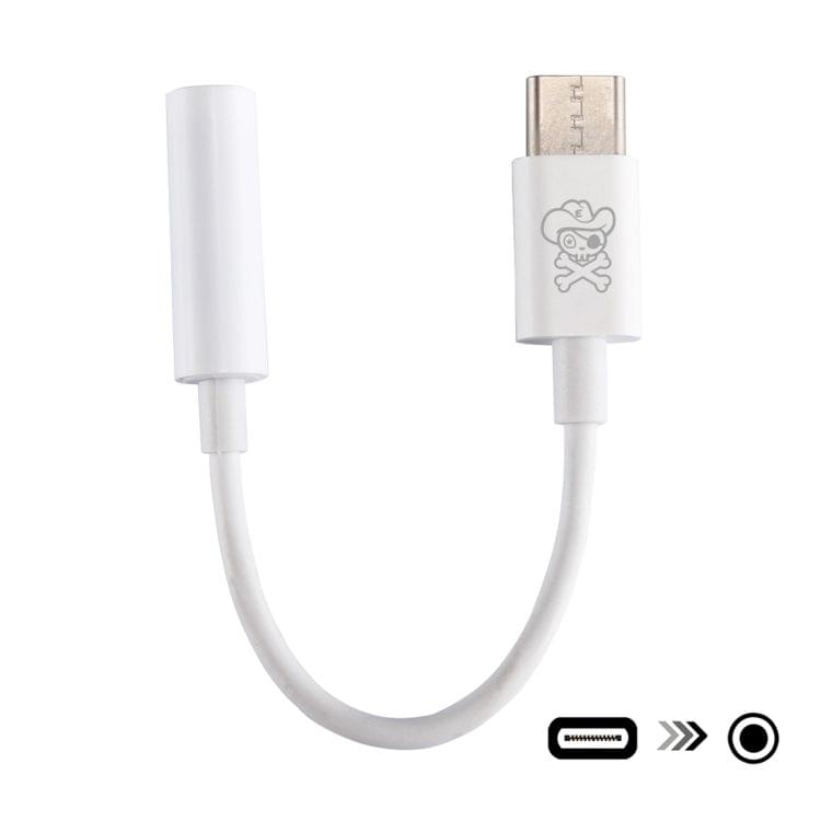 ENKAY Hat-Prince USB-C / Type-C to 3.5mm ABS Audio Adapter, Length: about 10cm(White)