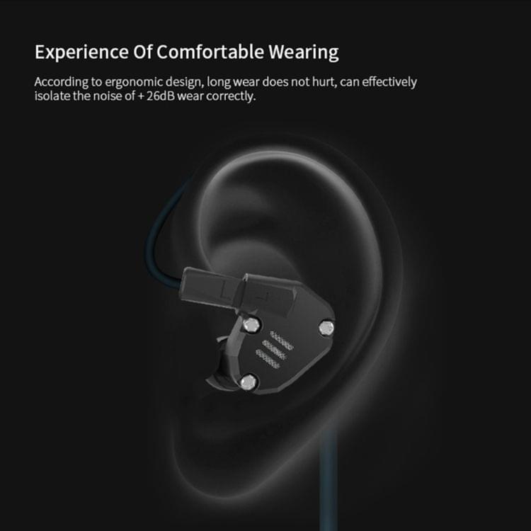 KZ ZS6 1.2m 3.5mm Hanging Ear Sports Design In-Ear Style Wire Control Earphone