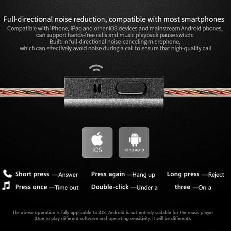 KZ ED9 3.5mm L Type In-Ear Style Wire Control Earphone