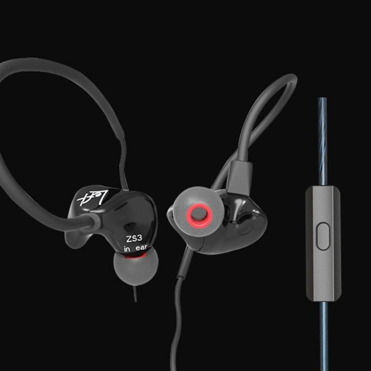 KZ ZS3 1.2m 3.5mm Hanging Ear Sports Design In-Ear Style Wire Control Earphone