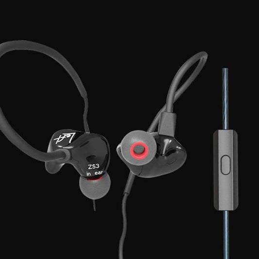 KZ ZS3 1.2m 3.5mm Hanging Ear Sports Design In-Ear Style Wire Control Earphone