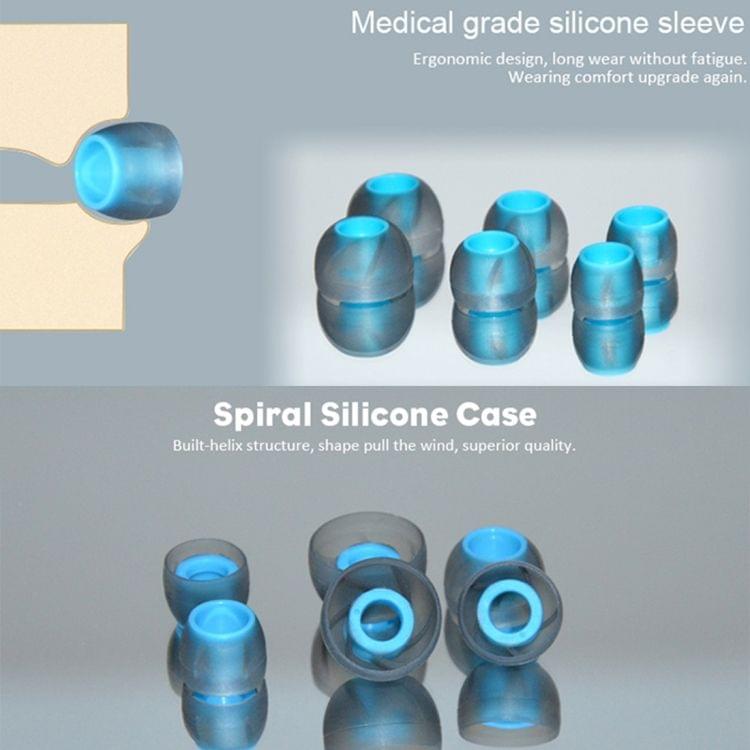KZ 6 PCS Screw Thread Silicone Earbuds