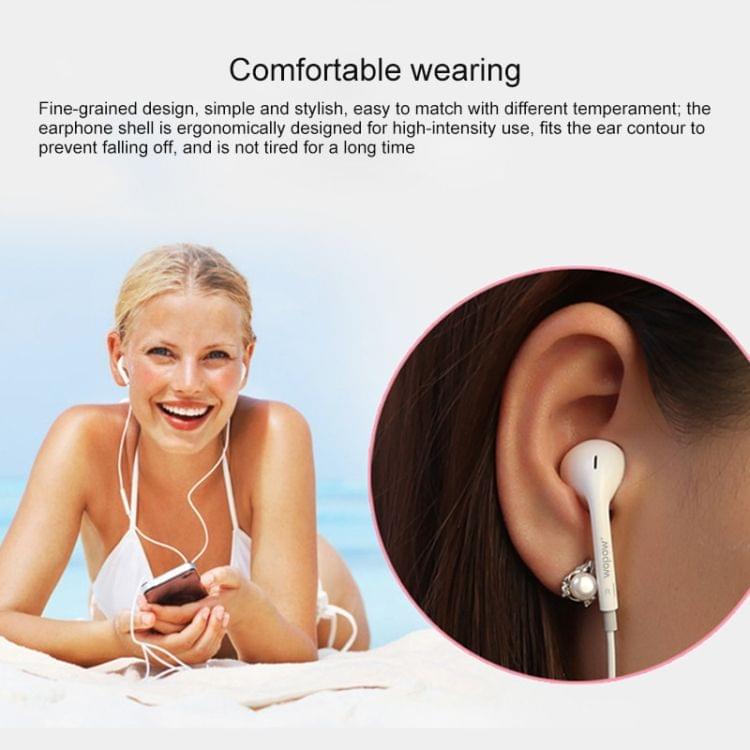 WOPOW EM216 USB-C / Type-C Interface Wire-controlled Stereo Earphone for Huawei P20 / Xiaomi 5s (White)