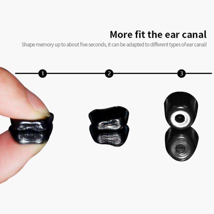 KZ 2 PCS Black Memory Foam Earbuds