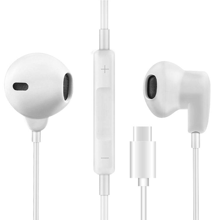 ME562T 1.2m Wired In Ear USB-C / Type-C Interface HiFi Stereo Earphones with Mic (White)