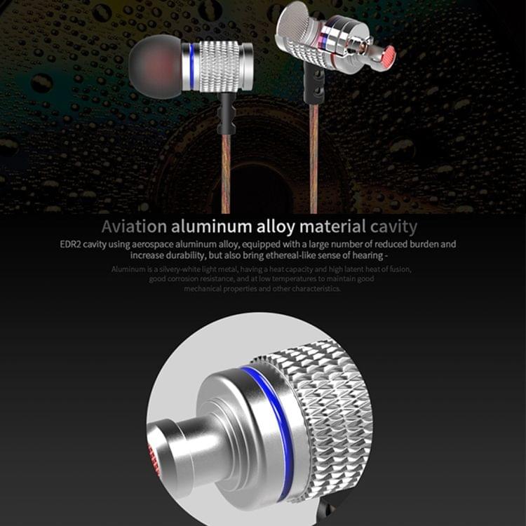 KZ EDR2 3.5mm Rear Mesh Design In-Ear Style Wire Control Earphone
