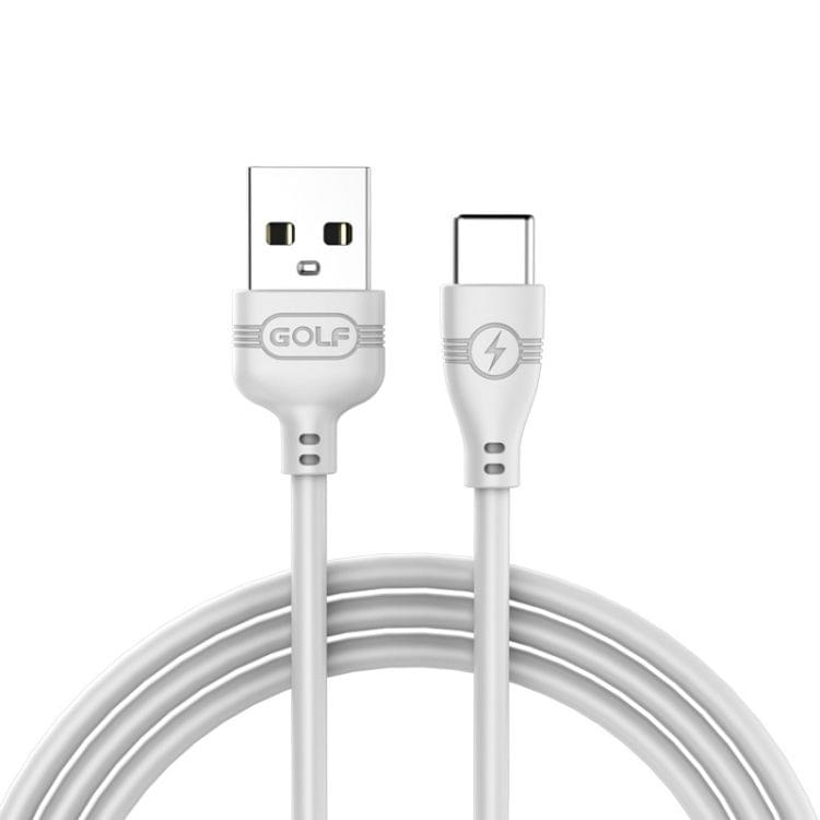 GOLF GC-63t Wineglass Style USB-C / Type-C to USB 2A Fast Charging USB Data Cable for Galaxy S8 & S8+ / LG G6 / Huawei P10 & P10 Plus / Xiaomi Mi 6 & Max 2 and other Smartphones (White)